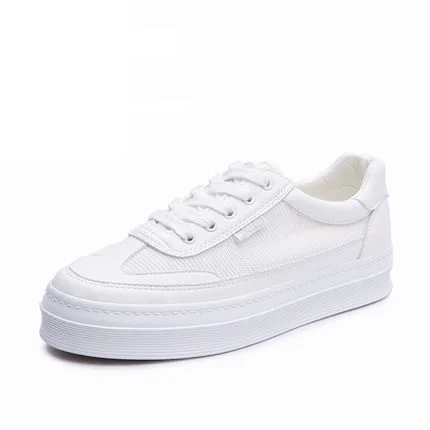 Small white shoes female summer breathable mesh thick bottom shoes new wild Brock casual shoes