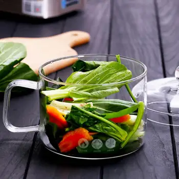 

Furnace Top Pot Glass Bowl Instant Noodle Cooker Kitchen Accessories Canned Salad Maker Cooking Tool Saucepan Household Cookware