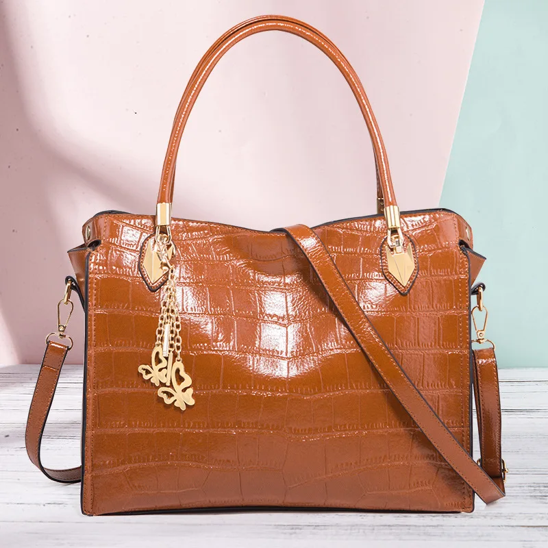 

MAIDINI WOMEN'S Bag 2019 Summer New Crocodile Pattern Three-piece Set Mother And Child Bag Big Bag Crossbody Bag Handbag