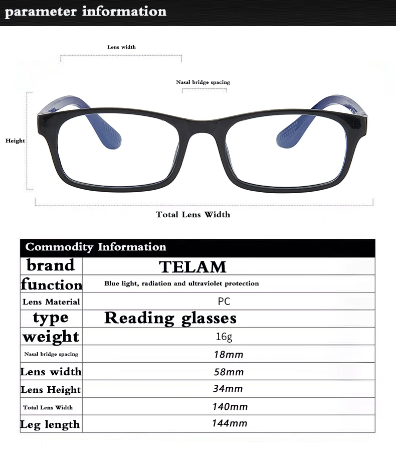 Ультралегкие очки пресбиопические очки анти-голубые-легкие очки для чтения для пожилых людей и общие оптические компьютерные очки для m