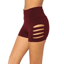 Сексуальные летние открытые шорты с эластичной резинкой на талии шорты для спорта и отдыха женские черные спортивные шорты для бега