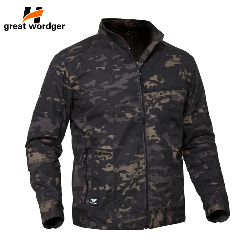 Men's Army Camouflage Jacket Military Tactical Jacket Autunm Waterproof Coat Climbing Hiking Jackets Windbreaker Hunting Clothes