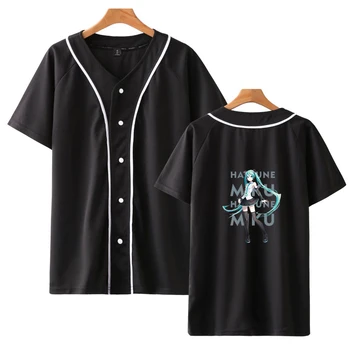 

2019 Hatsune Miku Hip Hop Style Baseball Shirt For Men and Women Clothes Loose Casual Harajuku famous painting jackets