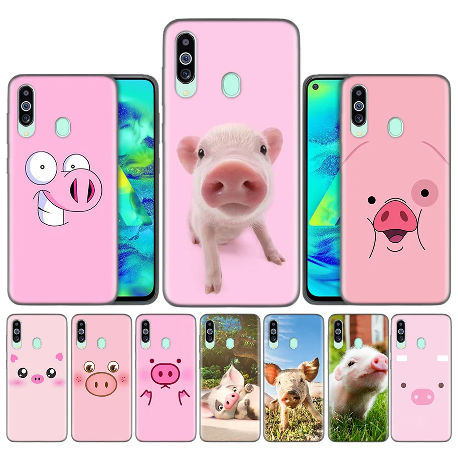 

Bags Case for Samsung Galaxy J4 J6 A6 A8 A7 A8 J8 Plus M10 M20 M30 M40 2018 Note 10 Pro Casing Covers pig Cute pink