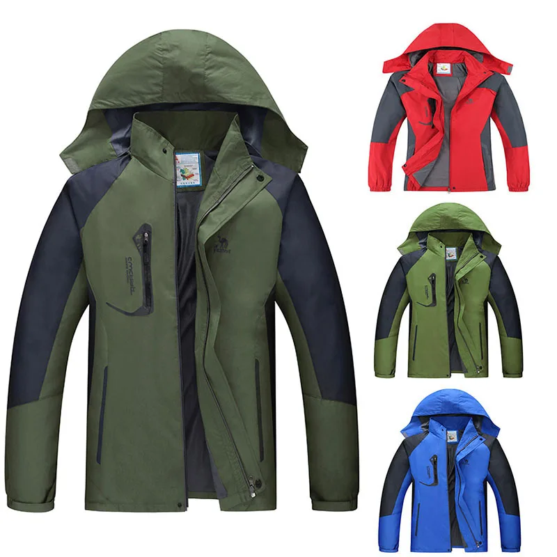 

2020 Spring Autumn Windproof Jacket with Zipper Casual Sports Man Brand Jackets 100% Polyester Plus Size Fishing Men's Clothing
