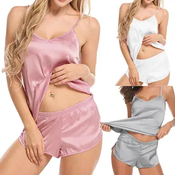 

USA Women Lingerie Camisole Nightwear Pyjamas Set Underwear Sleepwear Sleepsuit