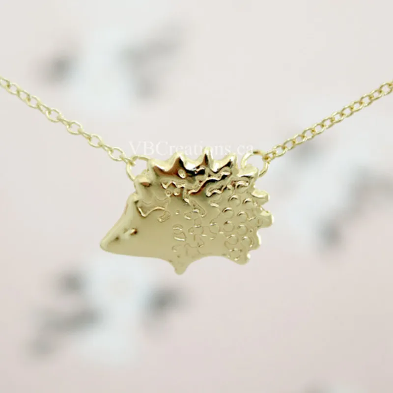 

Popular Necklace Cute Little Hedgehog Necklace Alloy Plating Small Animal Necklace Women Fashion Jewelry