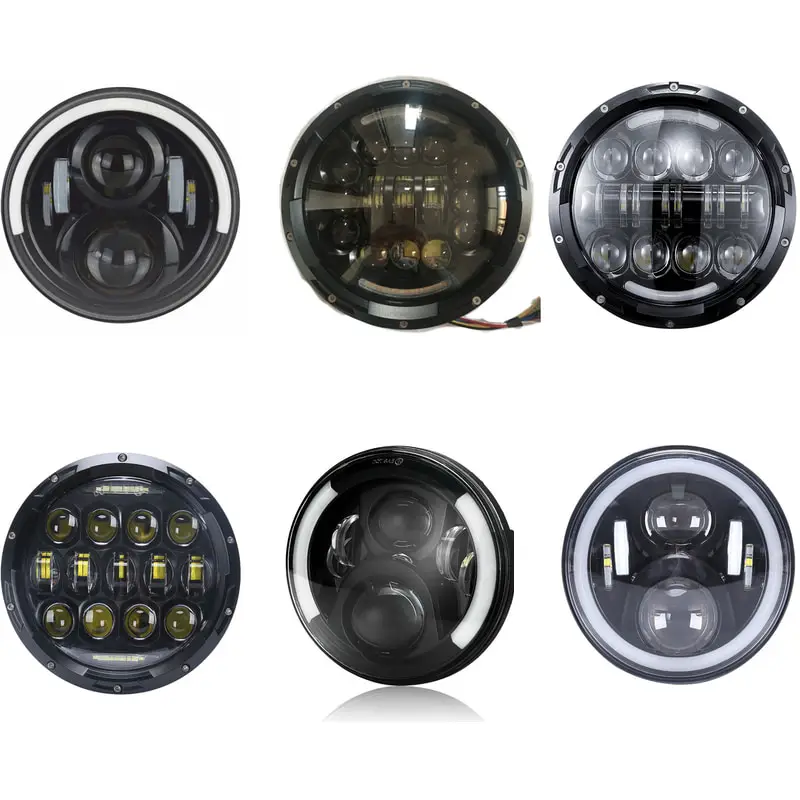 

1PC LED Running Lights 40W 60W 80W 90W H4 7inch Car Accessories H4 LED Headlight For Jeep Wrangler Lada Niva 4X4 Suzuki Samurai