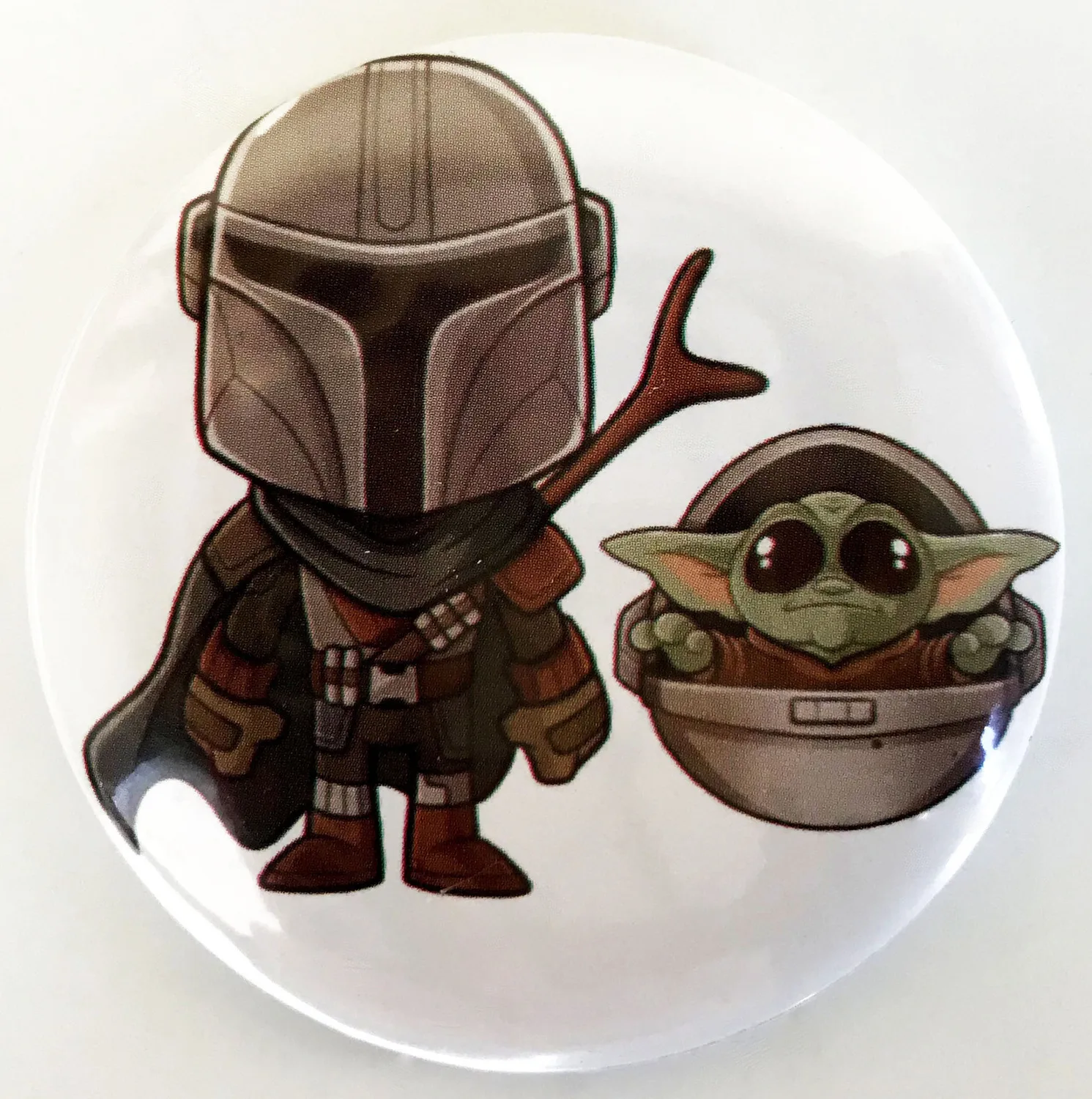 

3D print Yoda Baby The Mandalorian Badge For T shirt DIY Decorative Pin for Women Backpack Cool Accessories