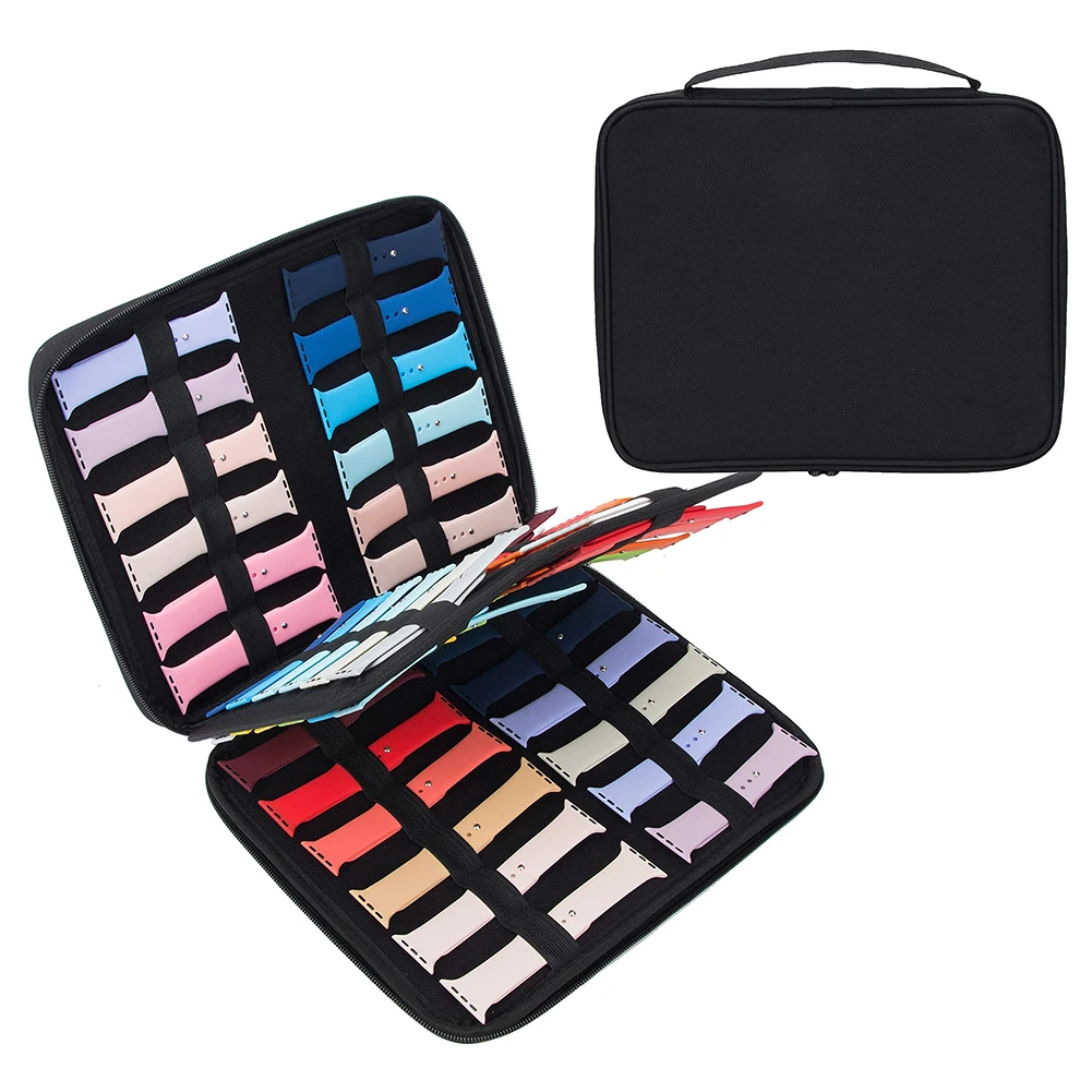 Portable Smart Watch Strap Storage Bag 48/36-Slot for Watch Multifunctional Band Holder Box Outdoor Travel Organizer