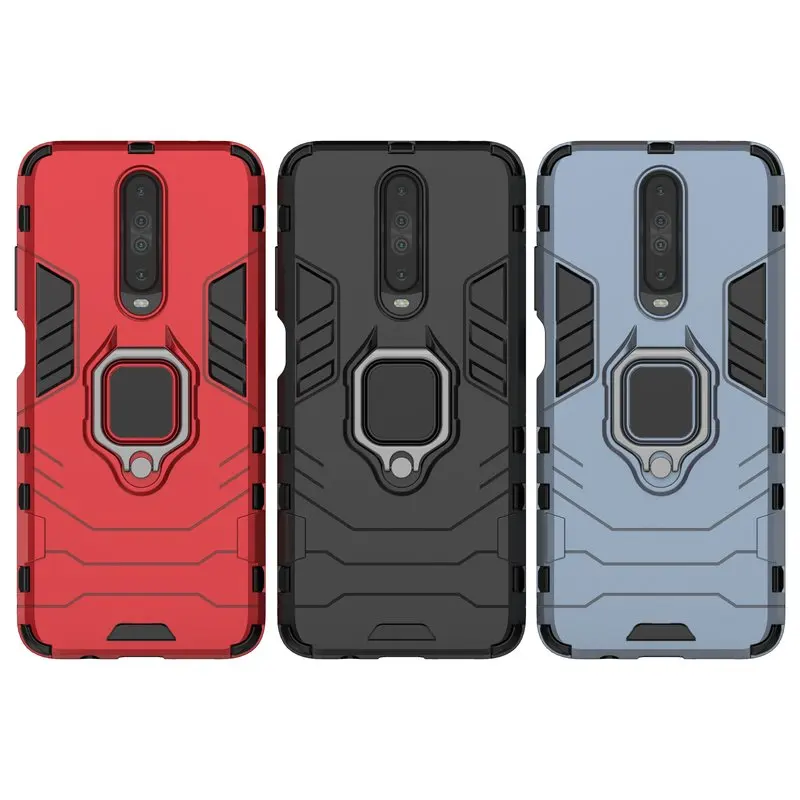 

Xiaomi Redmi K30 Case Magnetic Metal Ring Back Phone Cover For Redmi K30i 5G Luxury Armor Anti-Fall Heavy Protective Cases 6.67"