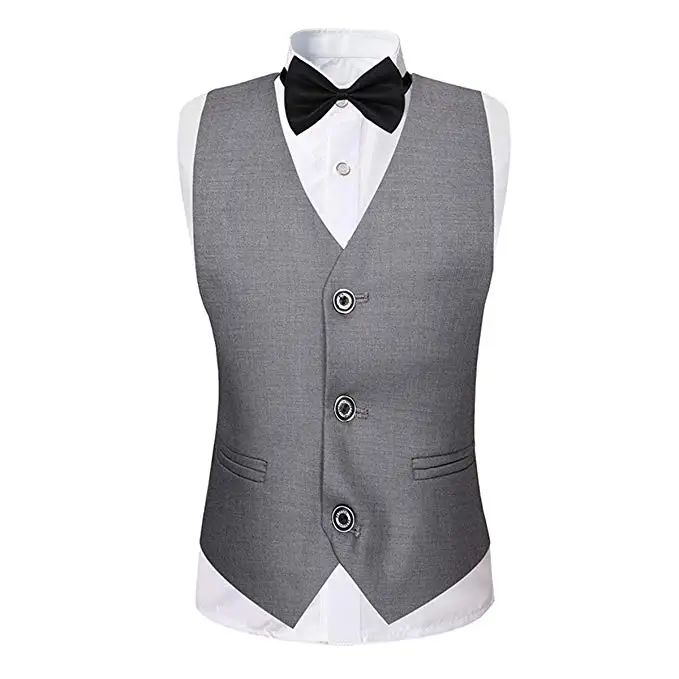 Màu Xám Nhạt 3 Cái Form Áo Suông Cổ Điển Cao Điểm Ve Áo Ôm Vừa Vặn May Tap Matxa Bung Áo Khoác Vest Quần Sinh Nhật Cưới