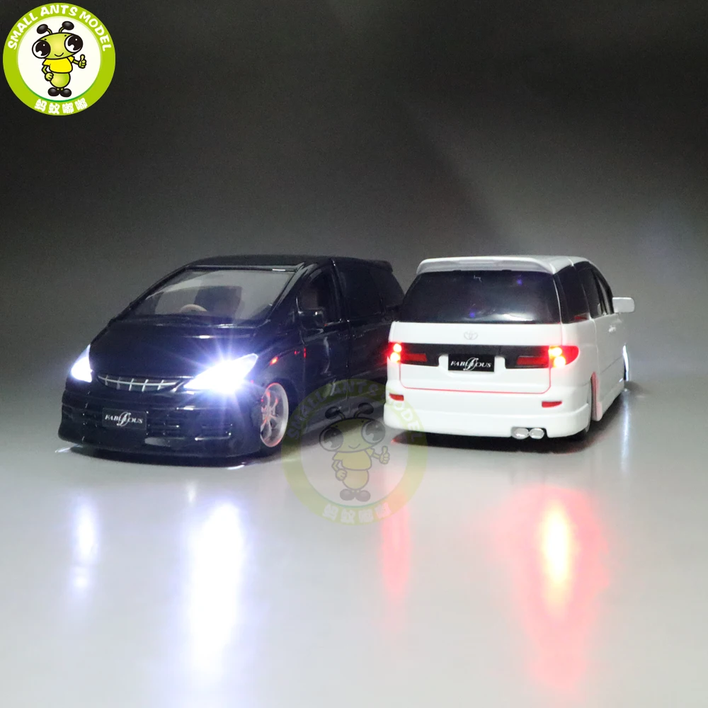 1/32 Jackiekim ESTIMA MPV TOY OTA Diecast Metal Model CAR Toys kids Sound Lighting gifts
