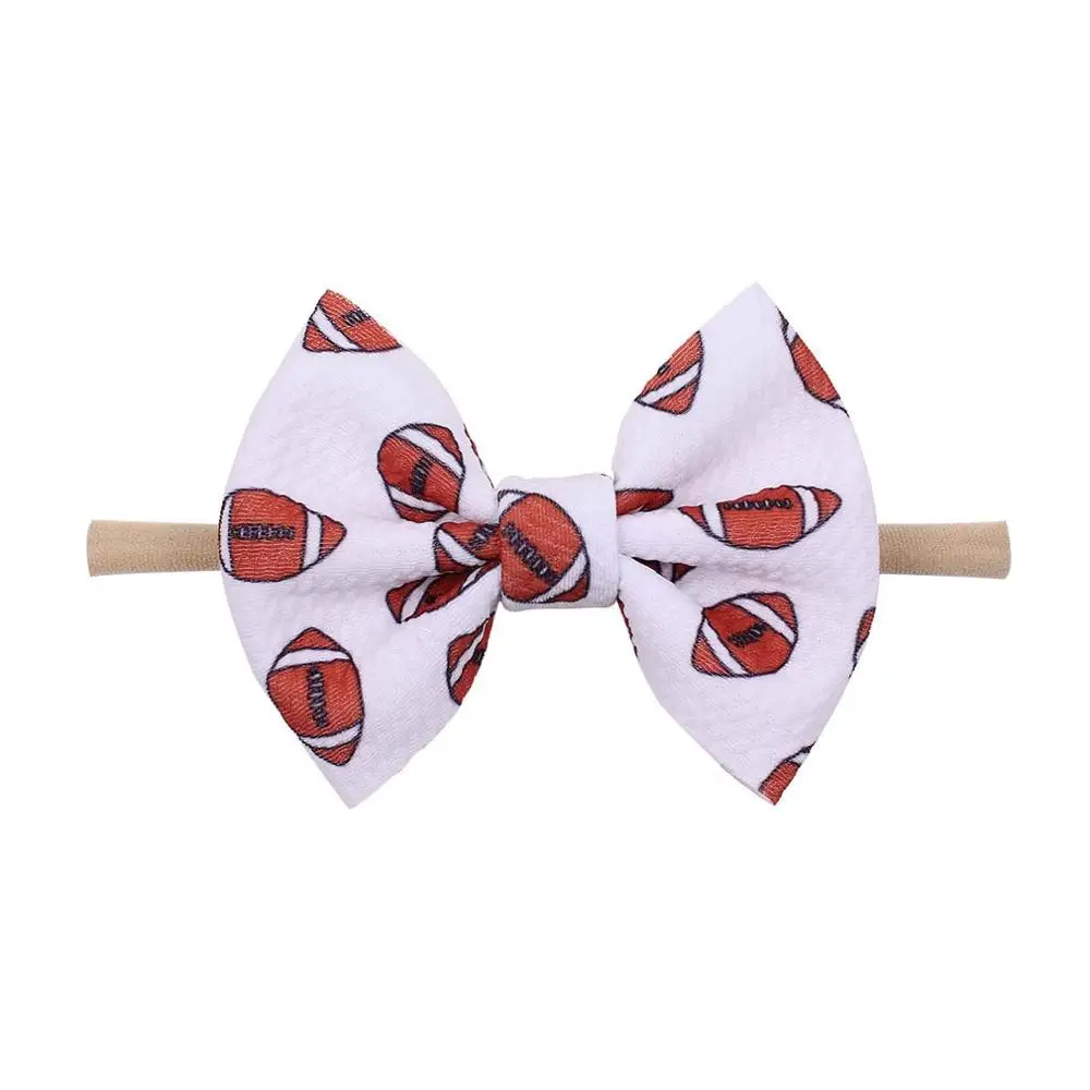 Повязка на голову с текстурированным бантом нейлоновая 36 шт./лот 4 5 дюйма регби