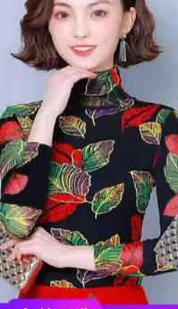 2021 Women Elegant Floral Shirt Spring Long Sleeve Fashion Fleece Blouses Streetwear Casual Shirts Plus Size Tops Blusas 3XL 836redFloral