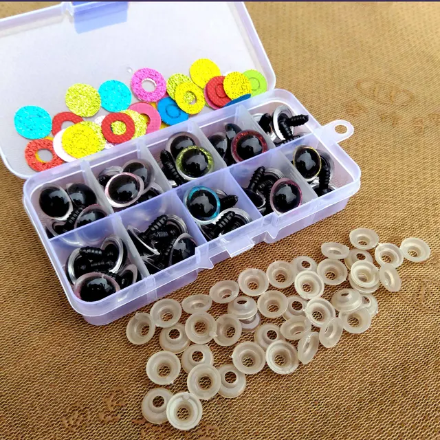 16mm Safety Plastic Colorful Doll Eyes For Toy Crochet Stuffed Animals Dolls Crafty Amigurumi Eyes For Toy Plush Accessories 6