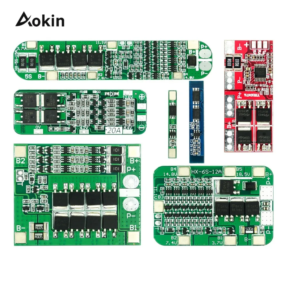 Aokin 1S 2S 3S плата защиты PCB BMS для модуля ячейки Diy|Аксессуары батарей| |