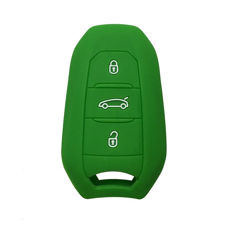 Автомобильный ключ чехол пульт дистанционного управления защитную крышку 408 держатель кактус 3008 C4L для peugeot C6 508 C5 C3 508 2008 3008 C4 Aircross Picasso Grand - Название цвета: Зеленый