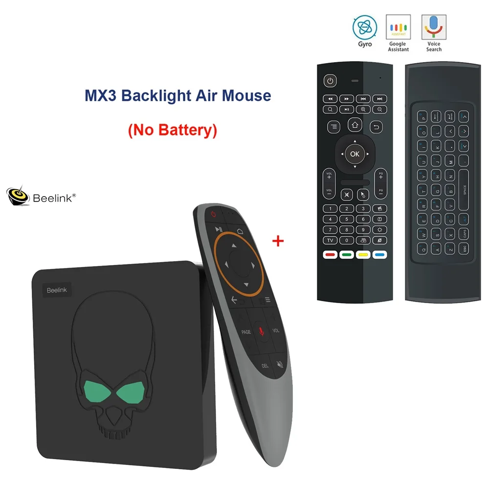 ТВ-приставка Beelink GT-King Android 9,0 Amlogic S922X 4G DDR4 64G EMMC Smart tv BOX 2,4G+ 5G Dual wifi 1000M LAN с 4K телеприставкой - Цвет: tv box mx3