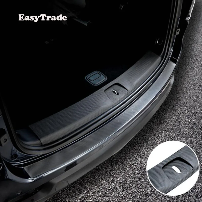 Защитная Накладка на порог заднего для багажника кожаная наклейка Jeep Cherokee 2014-2019