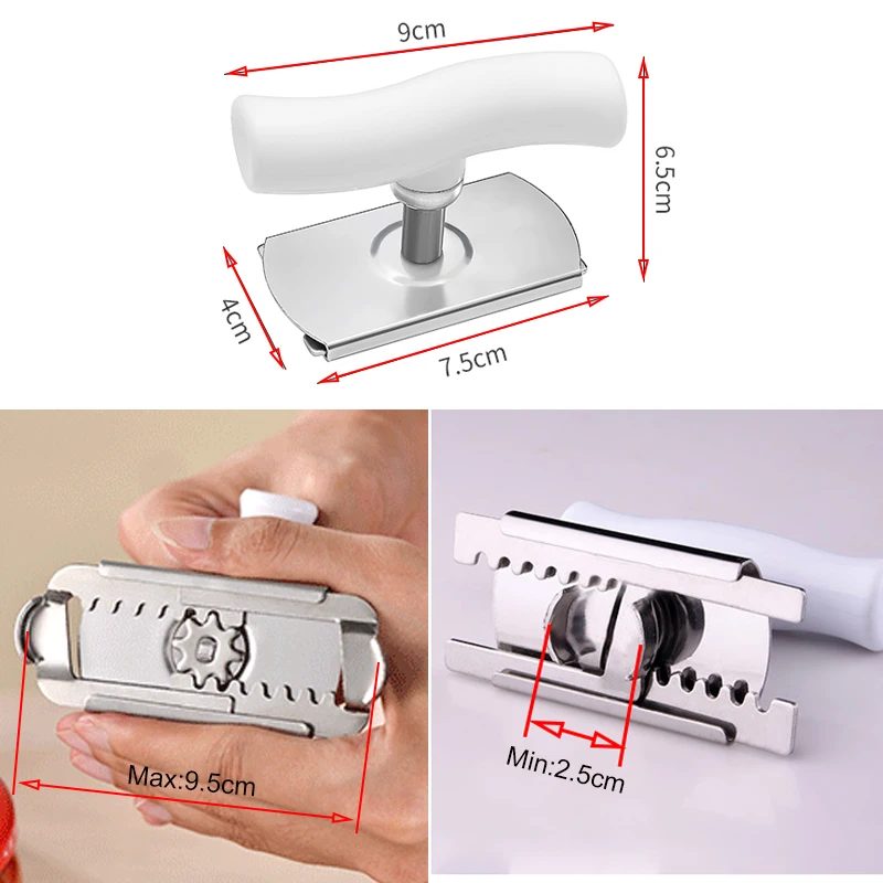 Kitchen Accessories Jar  Opener Beer Bottle  Can Gap Lids Off Easily Adjustable Size Stainless Steel Aluminium Alloy