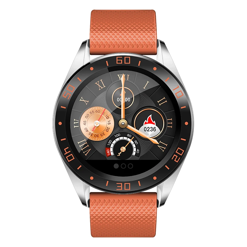 Смарт часы GT105 водонепроницаемые часы монитор сердечного ритма кровяное давление, умные часы для мужчин и женщин фитнес-трекер для iOS Android - Цвет: Оранжевый