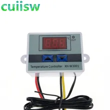 Interruptor digital de controle de temperatura, controlador de temperatura digital 10a, 12v/24v/110v/220v w3001 sonda XH-W3001,