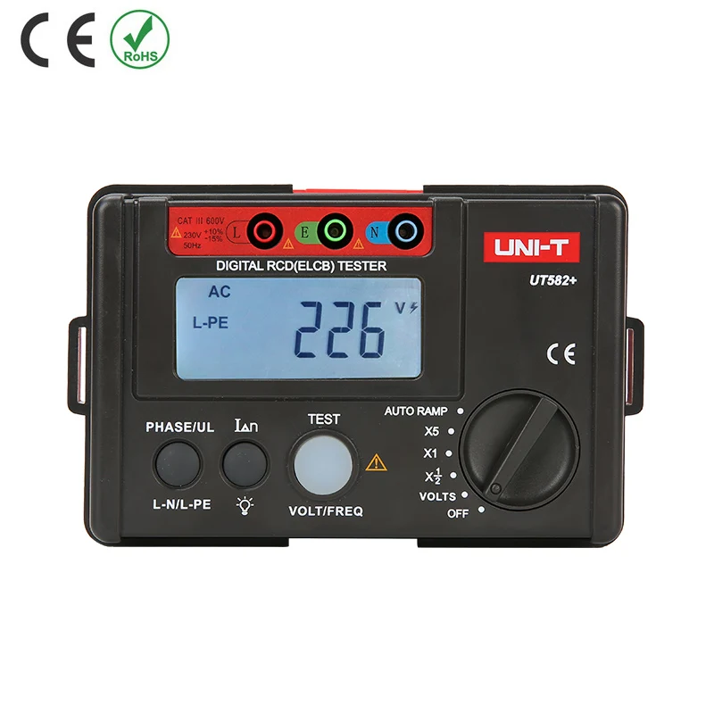 

UNI-T UT582+ insulation tester Leakage Switch Tester Phase Switch AUTO RAMP Leakage Circuit Breaker VS upgrade UT582
