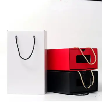 

Wholesale Shoe Package Boxes With Rope Handle boite cadeau Packaging paper box for gifts