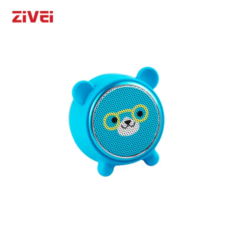 ZIVEI Pet Portable Wireless Speaker with Hi-Res 3W Audio Bass Pairable Speakers for Outdoor or Office home Cute Blue Bear | Электроника
