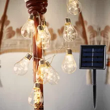 20 светодиодный светильник на солнечной батарее, 4 м, 8 м, струнный светильник s, уличный праздничный домашний занавес, сад, Рождество, вечерние, Юбилейный декор, светильник на солнечной батарее