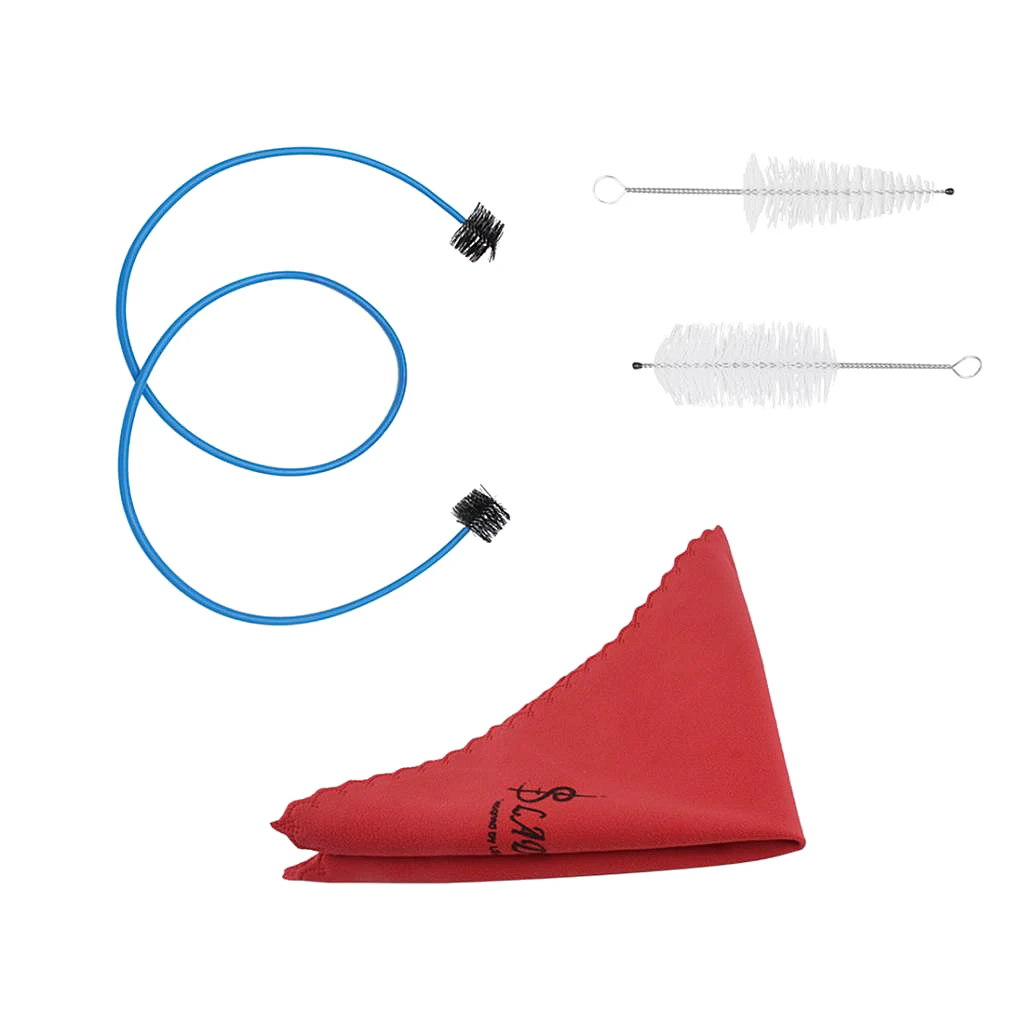 Finest Trumpet Cleaning Care Kit Trumpet Mouthpiece Brush Cleaning Cloth Value Brush Set Brass Accessory