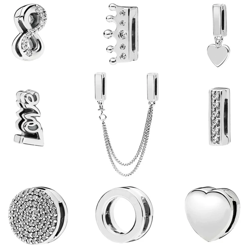 

plated Silver hgih quality REFLEXIONS Charms bead for women Bracelet beads for making jewelry mix desigin clip