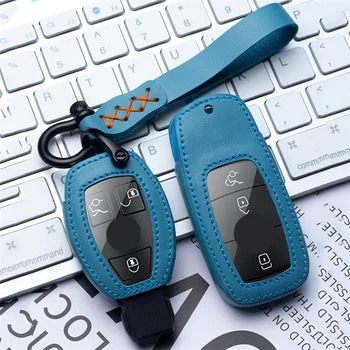

Leather Key Cover for Car Key Case for Mercedes Benz AMG 2017 E Class W213 For Benz New E Class E200L E300L 2017 Key Covers