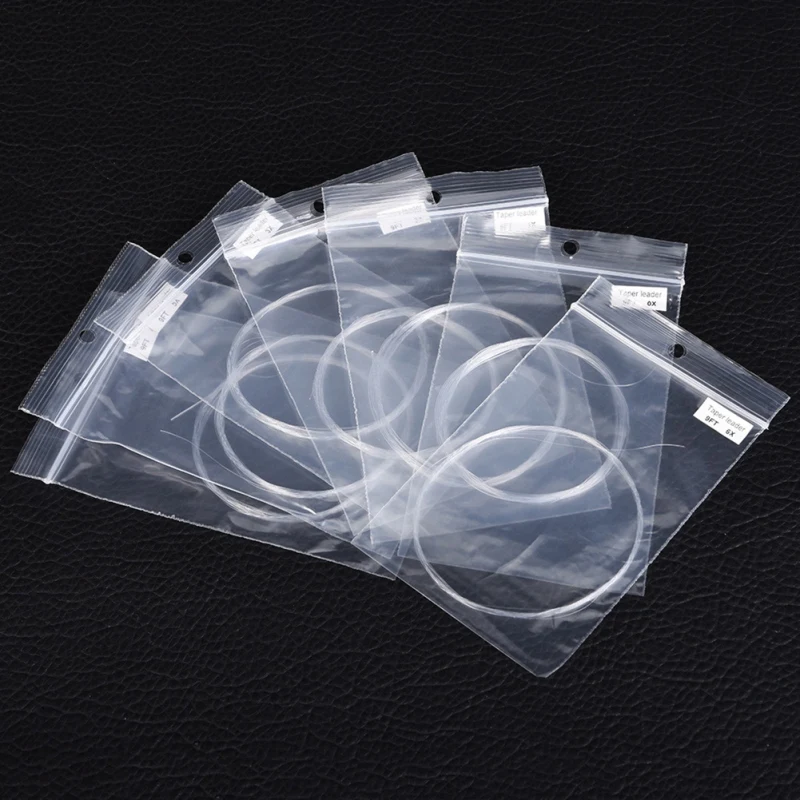 

9Ft Nylon Line Clear Fly Fishing Tapered Leader With Loop 0/1/2/3/4/5/6X Transparent Fly Fishing Line Leader