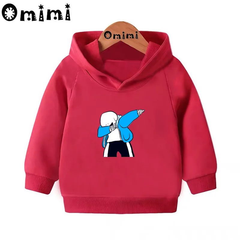Толстовки с героями мультфильмов «Dabbing Undertale Sans»; детские толстовки с капюшоном; крутой пуловер для малышей; топы для девочек и мальчиков; осенняя одежда; KMT3053