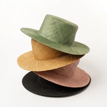 

Woman 2010 spring and summer new fashion simple lightweight natural grass flat hat outdoor travel sun protection sun hat