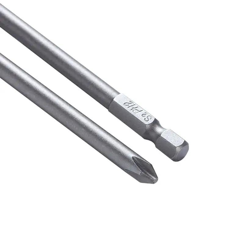 

10PCS 1/4'' 150MM Length S2 Steel Magnetic Screwdriver Bits Cross Head PH2 Electric Screwdriver Bit Set L4MF