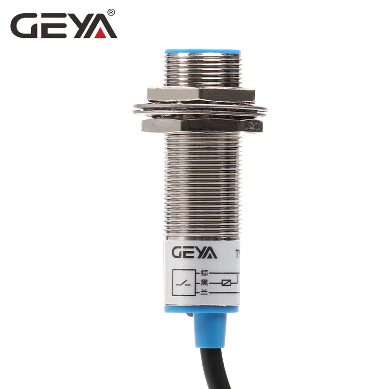 

GEYA Proximity Sensor 5mm Sensing Distance Inductive Proximity Switch NPN PNP DC 10-30V M18 Screw Size