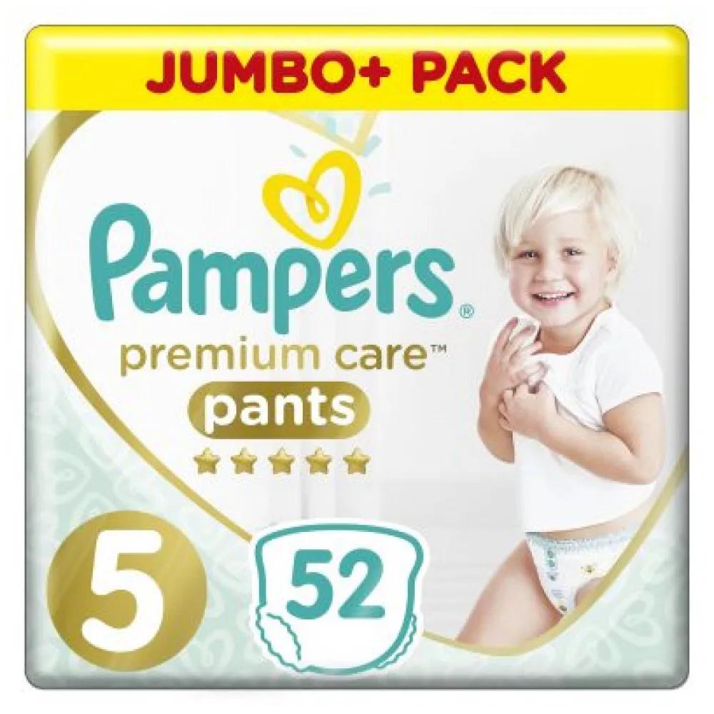 Трусики Pampers Premium Care 12-17 кг, размер 5, 52 шт