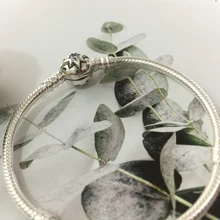 925 пробы Серебряный классический Серебряный браслет с застежкой звездное небо женский шарм DIY браслет