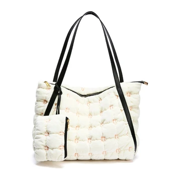 

ASDS-Shoulder Bag Women's Space Cotton Tote Bag Bucket Tote Bag