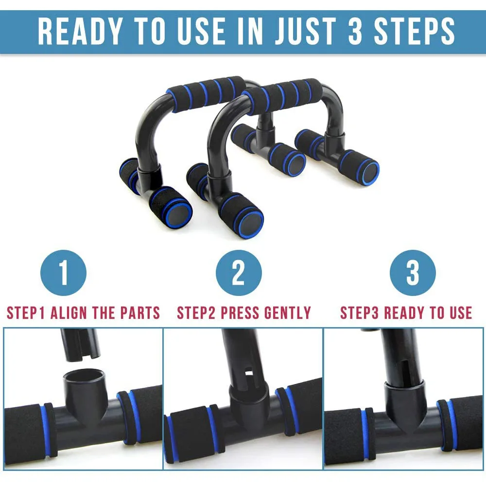 Push-up Bars Home Fitness Exercise Stands Workout Gym Rack Equipment Set Muscle Chest Arms Strength Training Board Bodybuilding