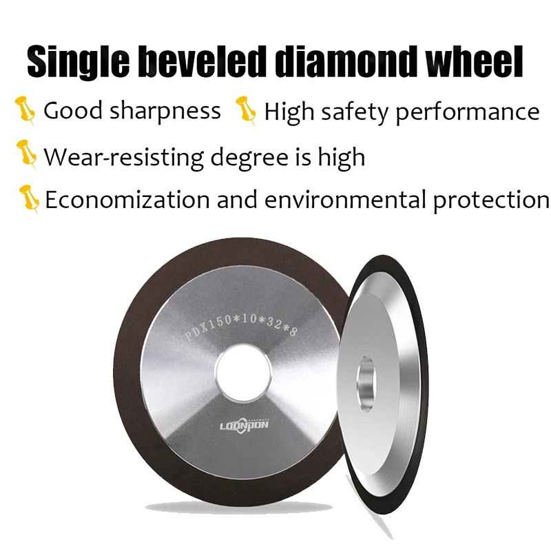 75mm/100mm/125mm Diamond Black Sand Grinding Wheel Circle for Tungsten Steel Milling Cutter Tool Sharpener Grinder