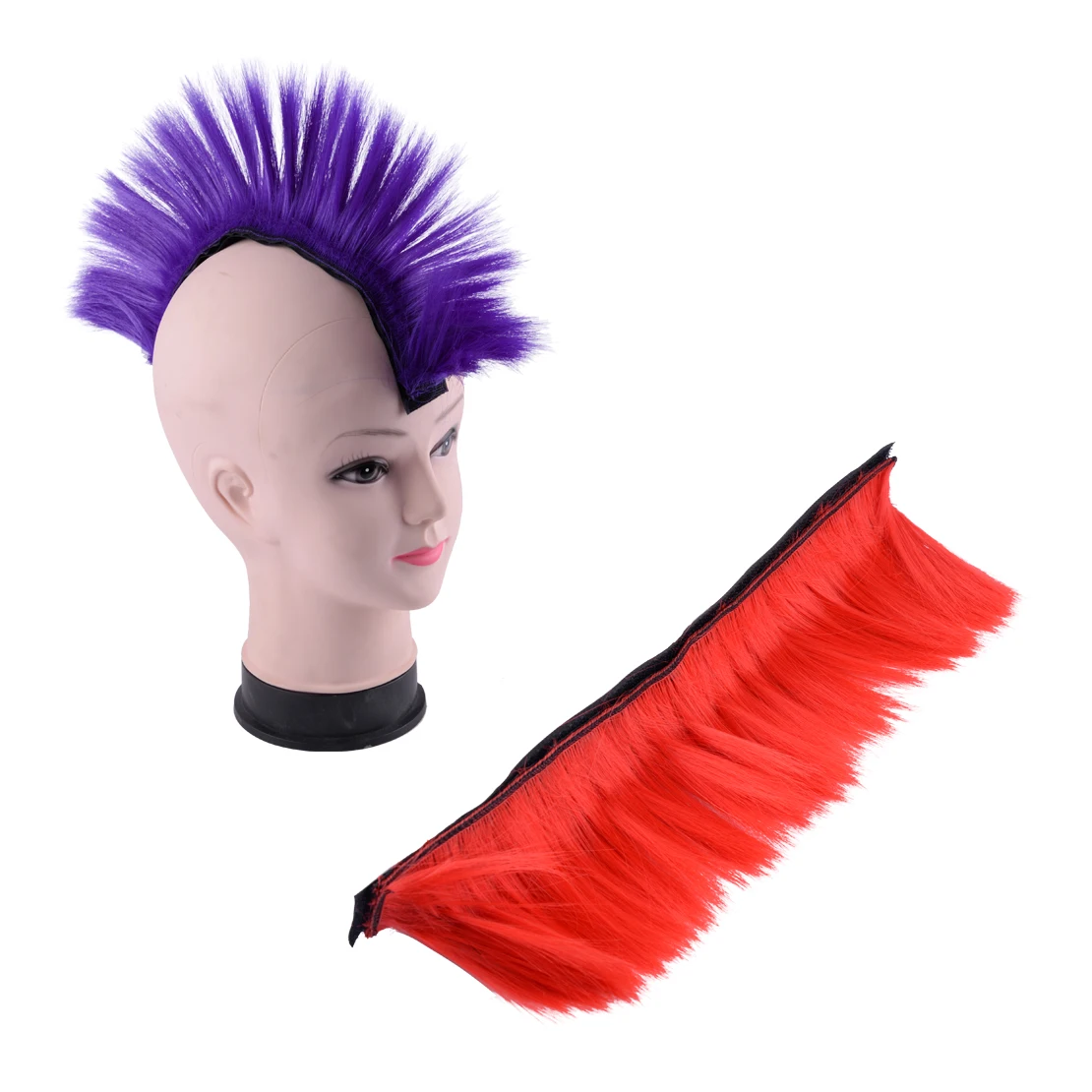 New Helmet Fake False Hair Punk Wig Fit for Motorcycle Helmets Ski Snowboard Paintball Red/Purple Accessories | Автомобили и