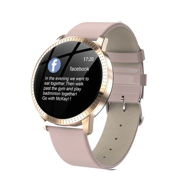 

Smart Watch Women Waterproof Blood Pressure Heart Rate Monitor Leather Strap Sport Mode for Apple Android CF18 Watch for Man