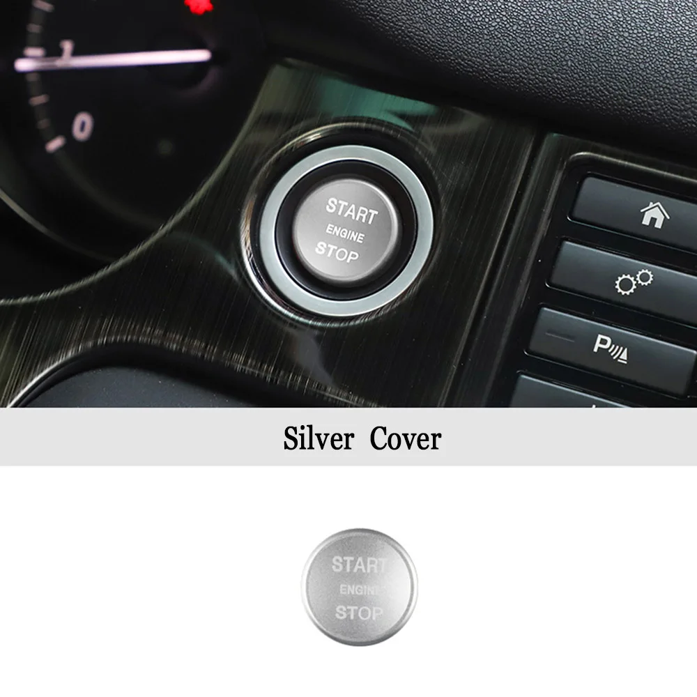Для Land Rover Discovery4 V SPORT LR Range Rover Sport Car кнопка запуска стоп декоративное кольцо накладка L462 L550 наклейка для автомобиля - Название цвета: silver cover