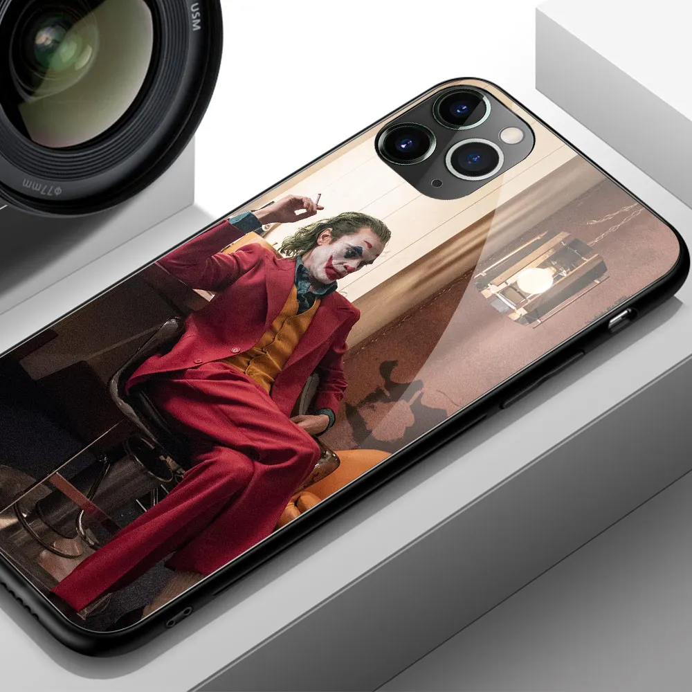 Пленка Joker Joaquin Phoenix стеклянный чехол для телефона, мягкий силиконовый чехол для iphone 6 6s 7 8 plus X XR XS Max 11 pro max - Цвет: 03833