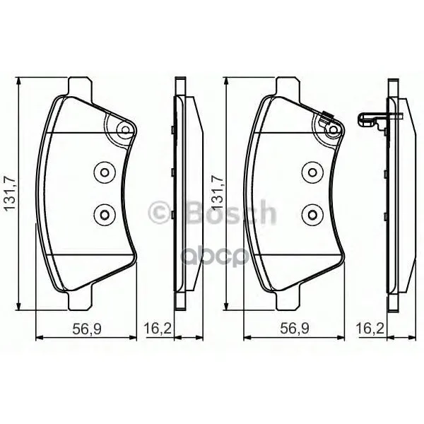 Колодки Тормозные Дисковые 0986495101 Bosch арт. 0986495101