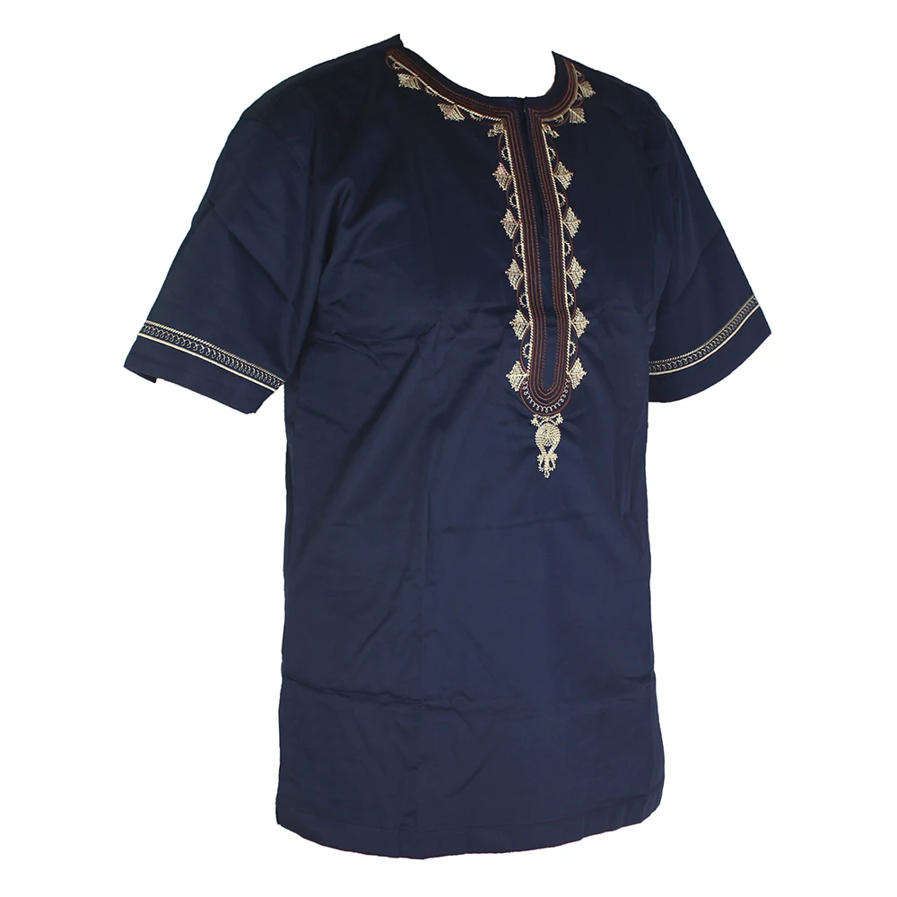 Африканская одежда для мужчин Dashikiage африканская Повседневная футболка с круглым вырезом и аппликацией с коротким рукавом